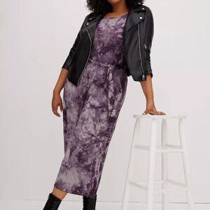 Torrid Super Soft Culotte Jumpsuit Deep Black Tie Dye 4X NWT